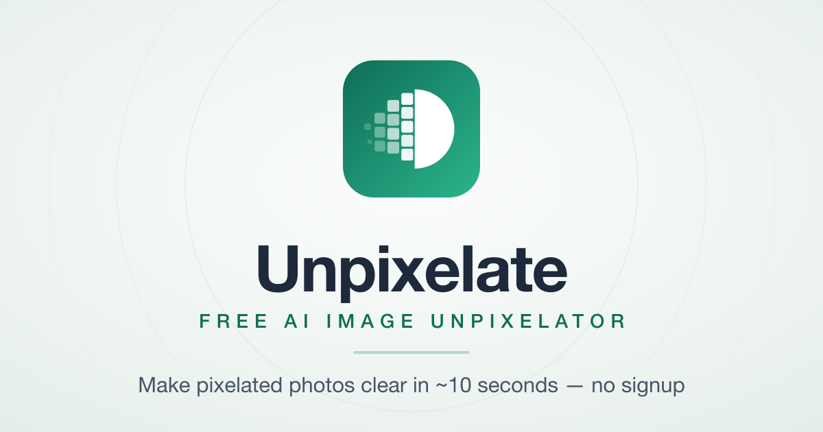 Free AI depixelator that sharpens blurry, pixelated photos in seconds.