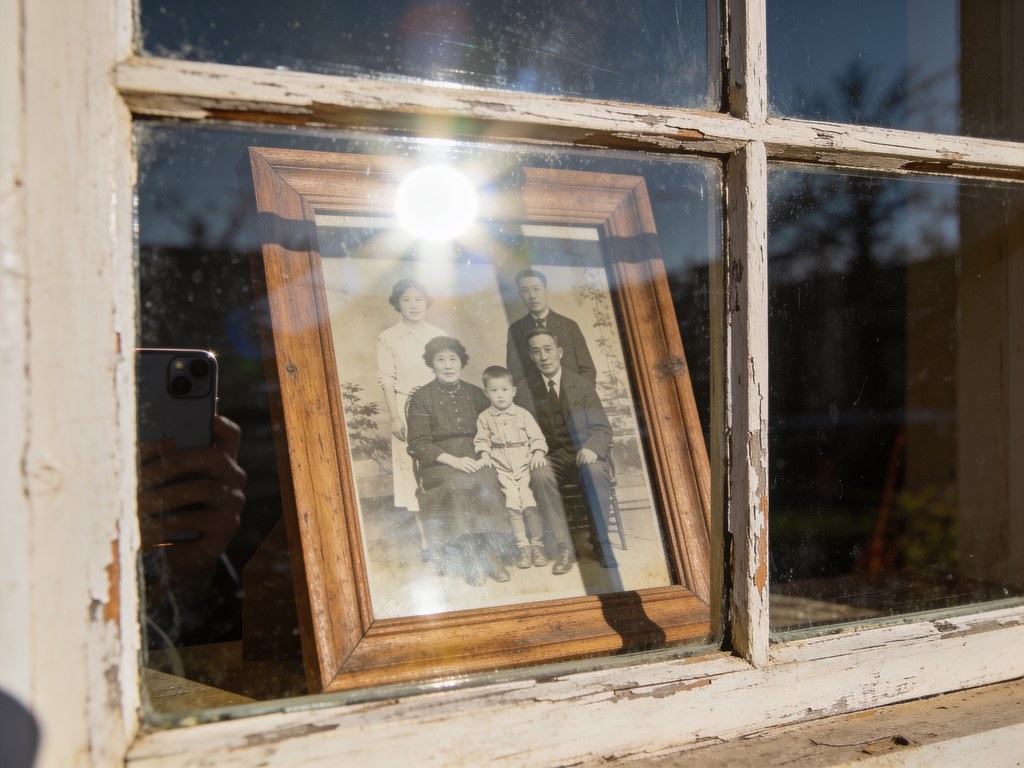Flash on framed print